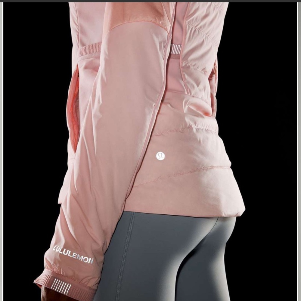 Lululemon Down For It All Jacket, Removable Hood, in Pink Mist, Size 8